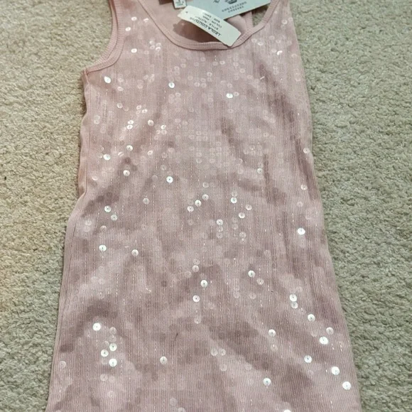 Pink Sequin Tank Top - Picture 3 of 4